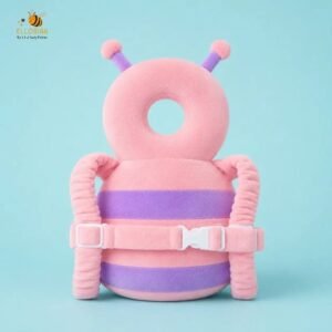 HoneyBee Pink & Purple Baby Head Protector Backpack