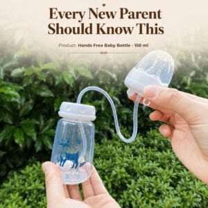 Hands-Free Baby Bottle 150ml | Self-Feeding Infant Straw Bottle