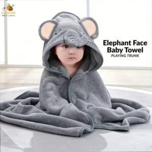 Elephant Face Hooded Baby Towel