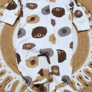 Cotton Zip-Up Newborn Sleepsuit