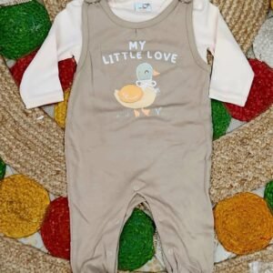 My Little Love" Duck Baby Dungaree Set