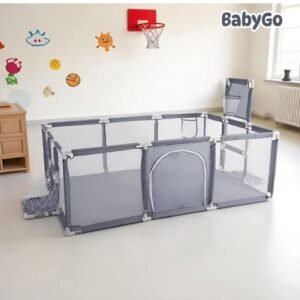 BabyGo Safety Playpen with Basketball Hoop